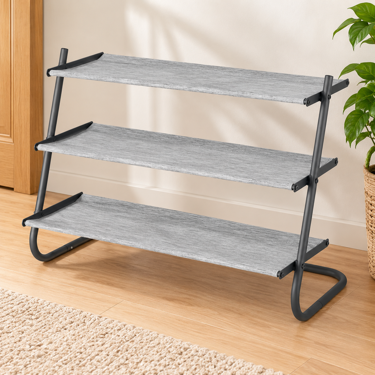 3-Tier 12-Pair Shoe Storage Rack