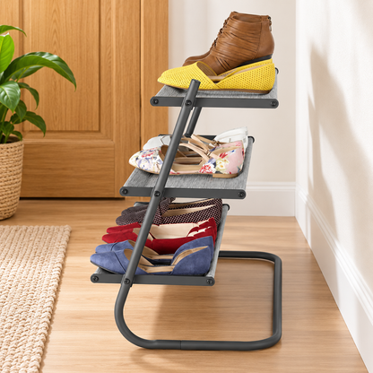 3-Tier 12-Pair Shoe Storage Rack