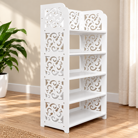 5-Tier Carved Shoe Storage Rack
