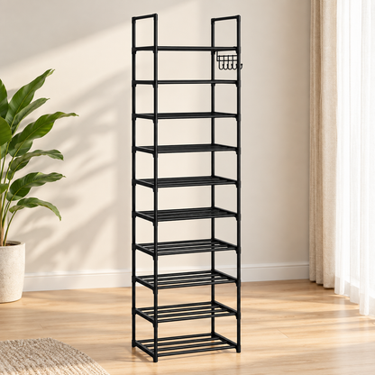 10-Tier Space-Saving Shoe Storage Rack