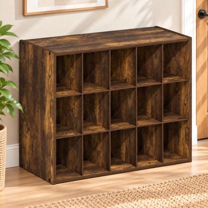 15-Cube Stackable Shoe Storage Rack