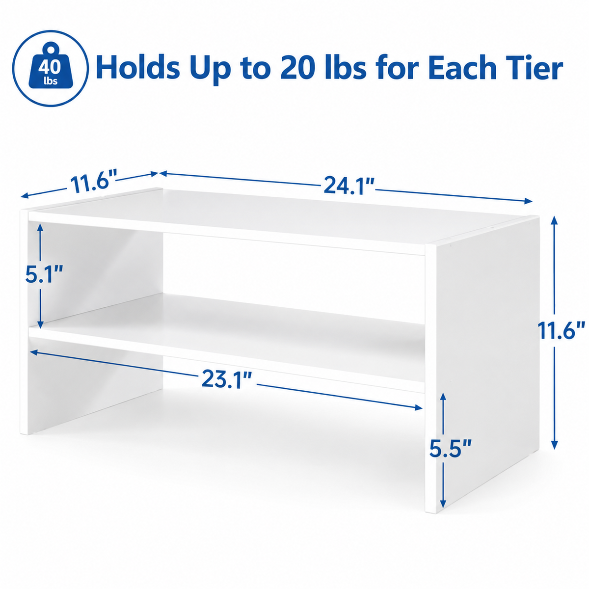2-Tier Stackable Shoe Storage Rack