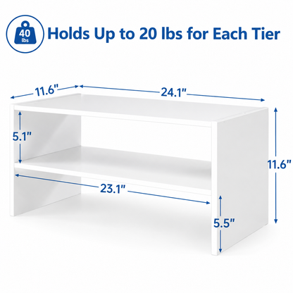 2-Tier Stackable Shoe Storage Rack