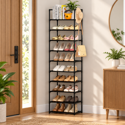 10-Tier Space-Saving Shoe Storage Rack
